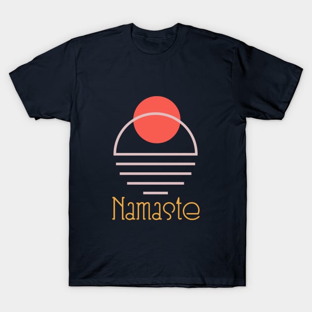 Namaste Sunrise T-Shirt by SilverTides